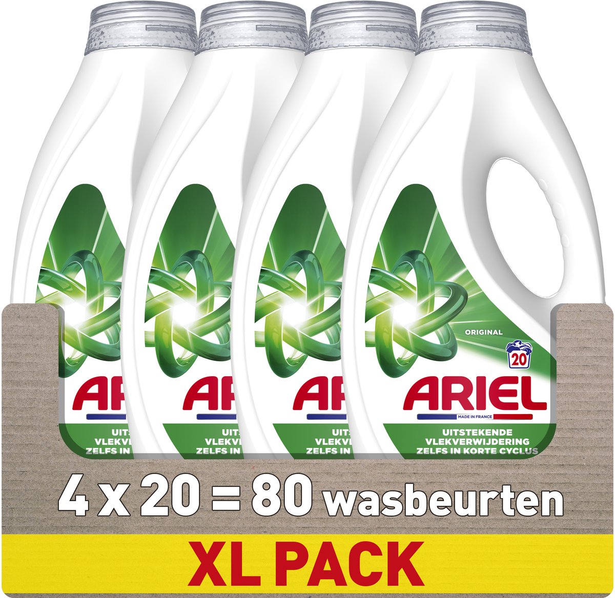 Detergente líquido Ariel original - 4 x 20 lavados