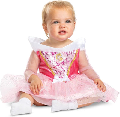 Disfraz disney bella durmiente aurora disfraz clásico vestido infantil - niños hasta 1 año - rosa