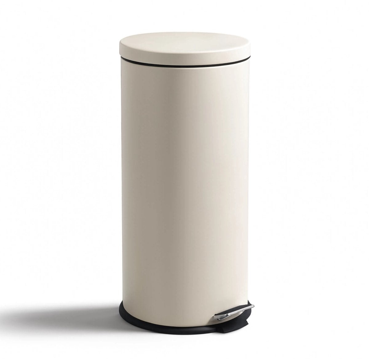 Silenzio. living hush living - pattumiera 30 l in metallo - con coperchio a chiusura ammortizzata - pattumiera a pedale - pattumiera interna rimovibile - grande capacità - cucina ufficio - beige