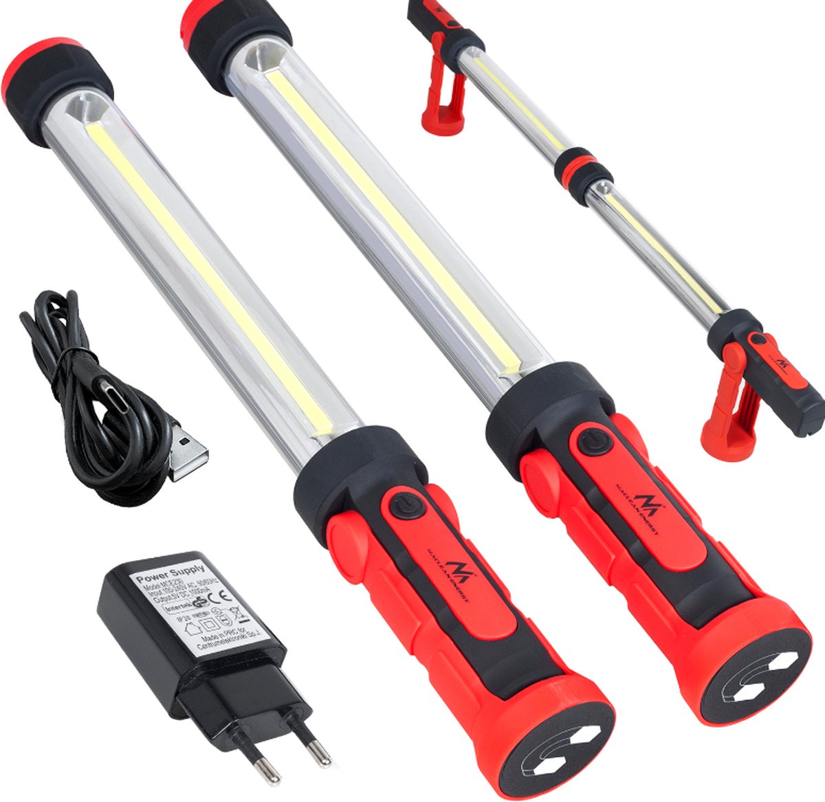 Maclean - werkplaats lamp workshop lamp looplamp led xxl mce230 - met hanger en magneet