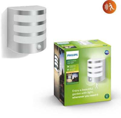 Philips LED Philips Calgary outdoor wall lamp - with sensor - stainless steel
