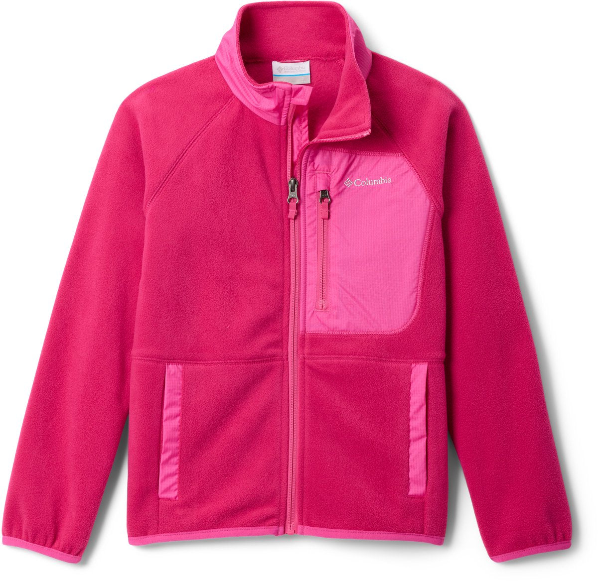 Columbia fast trek™ v full zip kinder outdoortrui - guava pink, pink ice