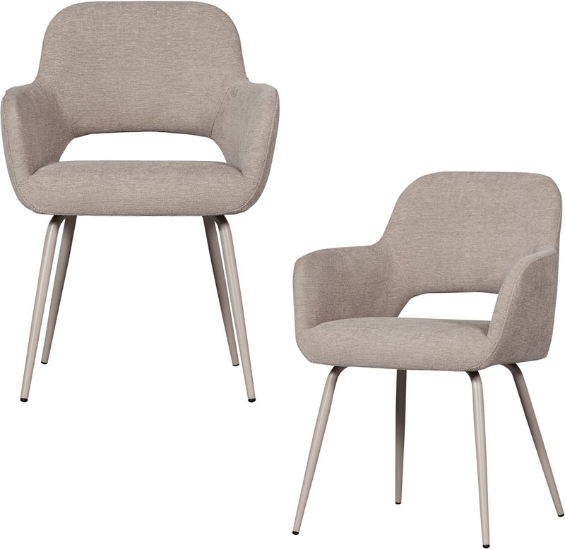 Sedie per sala da pranzo Woodo Jenny - poliestere - naturale - set di 2