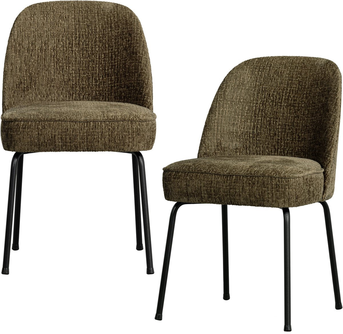 Woood vogue eetkamerstoelen - velvet stof - bonsai - set van 2
