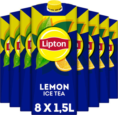 Lipton ice tea pak - lemon - laag in calorieën - 8 x 1500 ml - voordeelverpakking