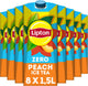 Lipton ice tea peach - zero sugar - vol van smaak, zonder suiker - 8 x 1.5l