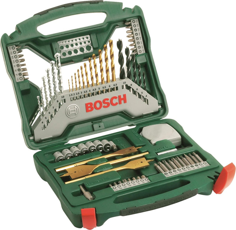 Set punte Bosch x-line - 70 pezzi - serie Titanium Plus - per legno, metallo e pietra