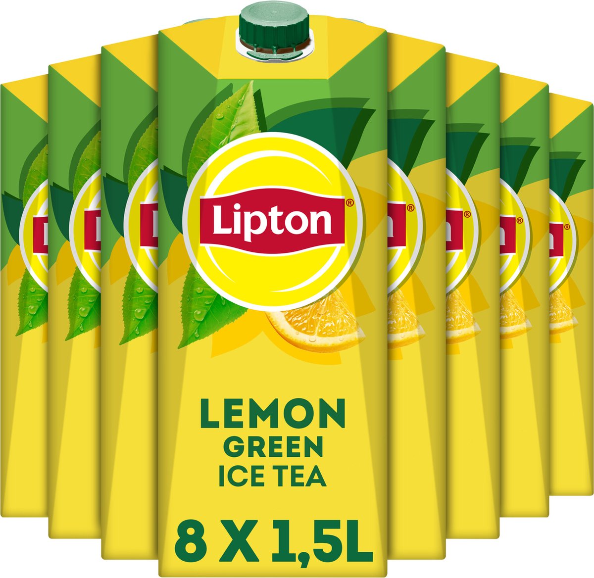Lipton tè freddo Green Pak - limone - a basso contenuto calorico - 8 x 1500 ml - confezione risparmio