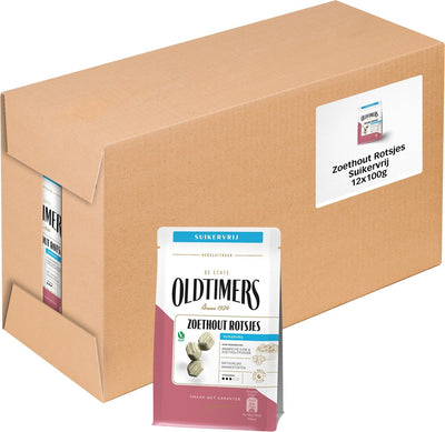 Oldtimers liquirizia rock busta senza zucchero (12x100gr)