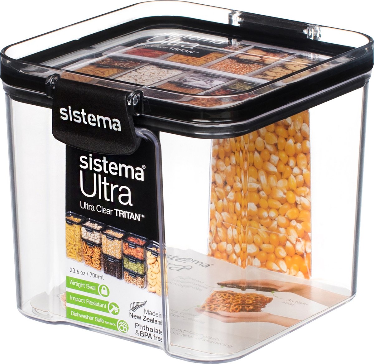 Scatola portaoggetti Sistema ultra quadrata - 700ml