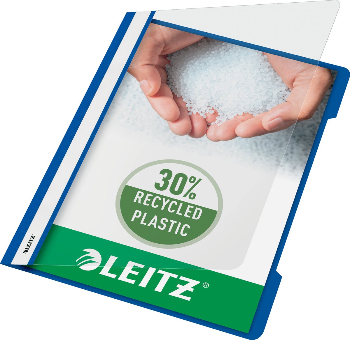 Fissatore rapido Leitz A4 - 30% plastica riciclata pre-consumo - 25 pezzi - blu