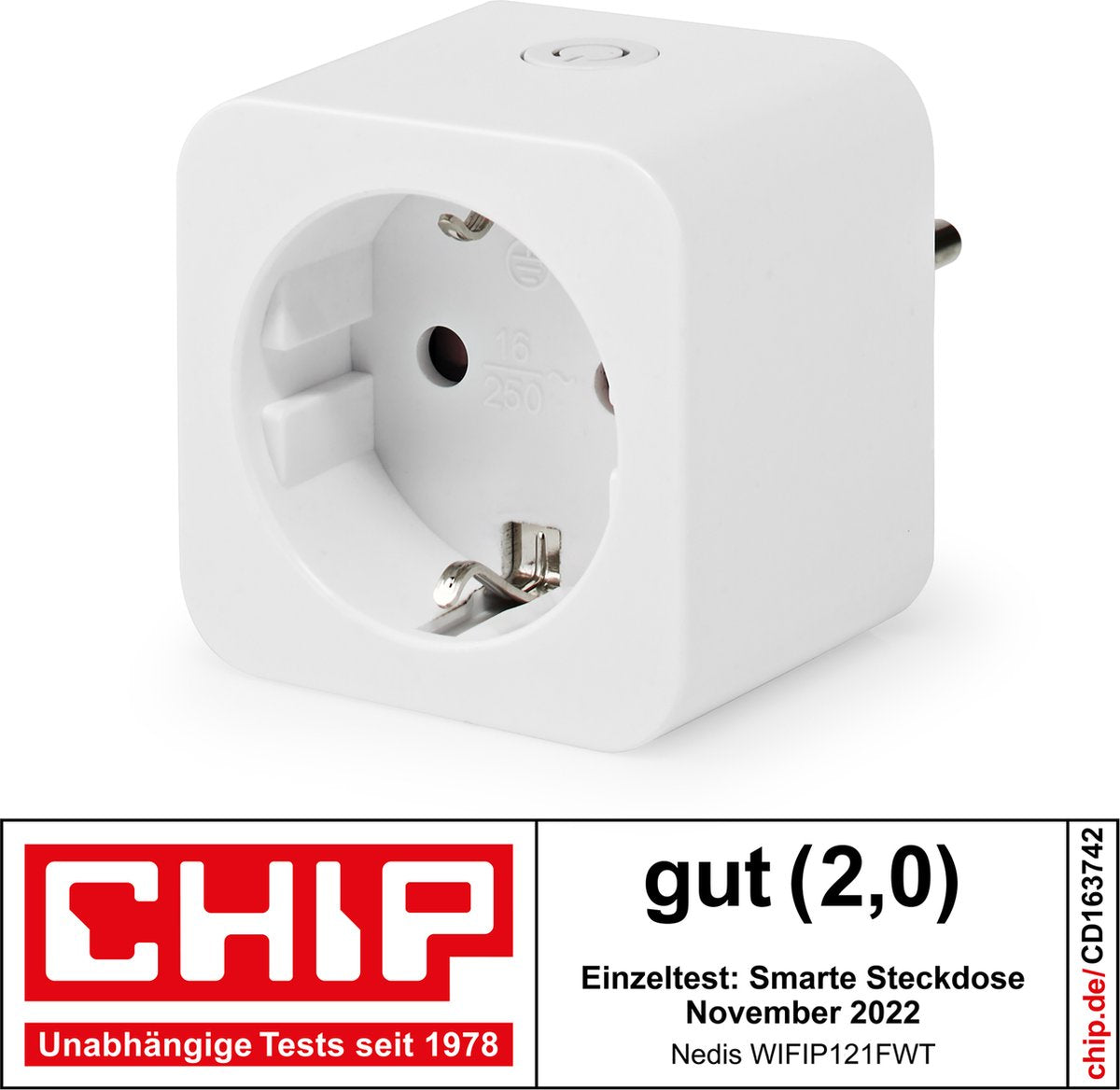Nedis wifip121fwt smartlife plug wi -fi meter di energia 3680 w type f (CEE 7 3) -10 45 ° C Android iOS bianco