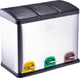 Dirt devil pedaalemmer 3x 15l - prullenbak afvalscheiding - rvs - zilver