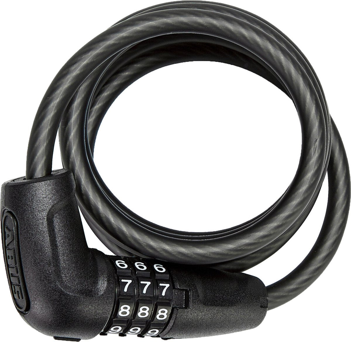 Candado de cable en espiral Abus star 4508c negro 150cm
