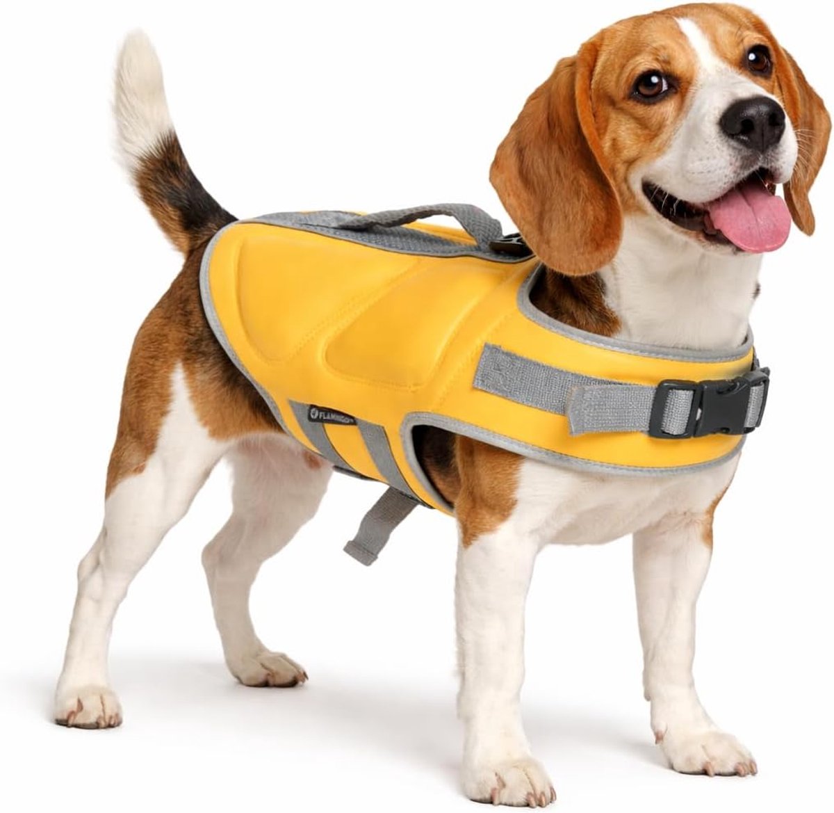 Menno's dierenwereld zwemvest hond – maat m (32,5cm) – swimmy geel – verstelbaar – hoog drijfvermogen – reflecterend