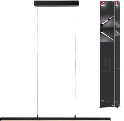 Paulmann lento LED hanging lamp - modern hanging lamp black matt - dimmable height adjustable - 42w - warm white light (2700k) - perfect for living room or dining room
