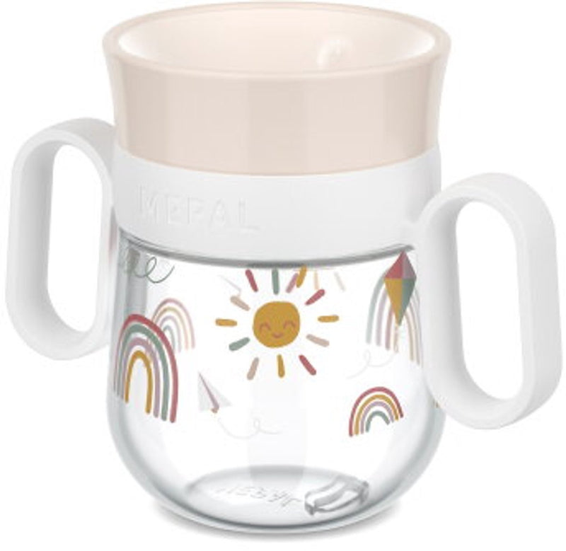 Bicchiere Mepal mio 360° - 200 ml - facile da tenere in mano - stoviglie per bambini - arcobaleno di sole