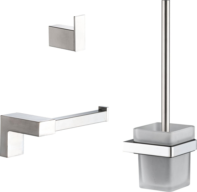 Set WC Plieger Altea - sospeso - completo - cromo spazzolato