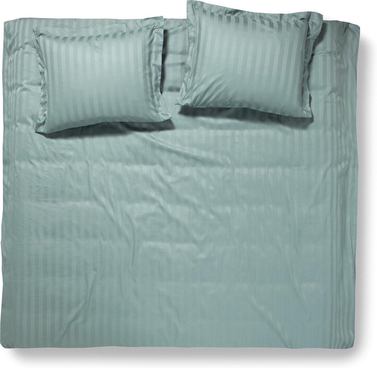 Damai - linea - funda nórdica - 200x200 220 cm - doble - verde + 2 fundas de almohada 60x70