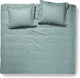 Damai - linea - funda nórdica - 200x200 220 cm - doble - verde + 2 fundas de almohada 60x70