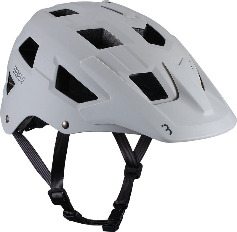 Bbb ciclismo mtb casco nanga - con soporte para cámara o iluminación - acolchado lavable - casco de bicicleta adultos: hombres mujeres - gris mate blanco - m - bhe-54