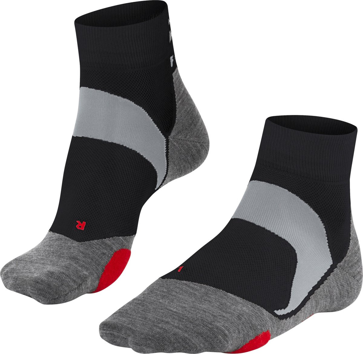 Falke bc5 anti-blaar katoen functioneel materiaal fietssokken unisex zwart - maat 46-48