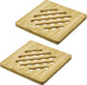 Sottobicchieri Westmark tapas + friends - sottobicchieri quadrati per proteggere il tavolo da graffi e bruciature, ideali per il tavolo da pranzo - bambù, 17 x 17 cm, 2 pezzi