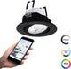 Eglo connect.z saliceto-z smart inbouwspot - ø 8,8 cm - zwart - instelbaar rgb wit licht - dimbaar - zigbee