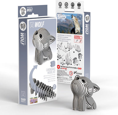 Eugy 3d puzzel - wolf - wilde dieren - duurzaam - verzamel ze allemaal - 6 jaar