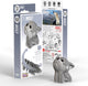 Eugy 3d puzzel - wolf - wilde dieren - duurzaam - verzamel ze allemaal - 6 jaar