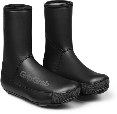 Gripgrab - Arctic 2 waterproof severe winter neoprene cycling overshoes waterproof with fleece lining - black - unisex - size XL (44 45)