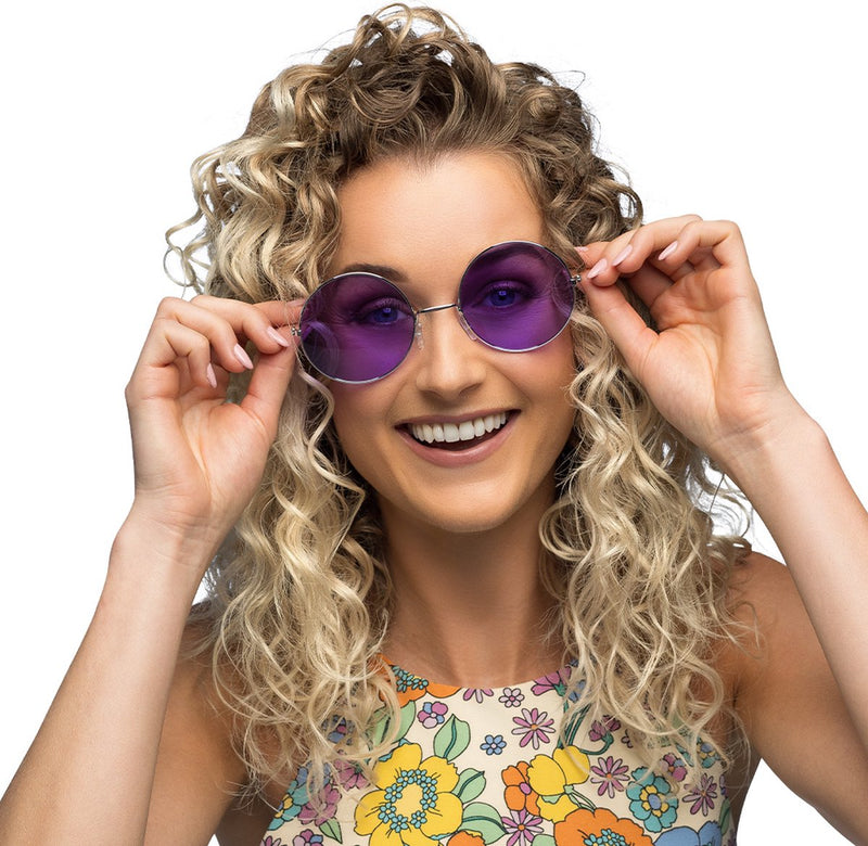 Occhiali da festa Boland hippie xl viola