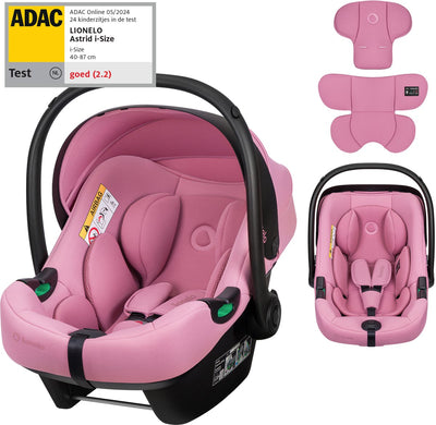 Lionelo astrid i-size autostoel – adac 5-sterren – 40-87 cm – rwf – memory foam – verstelbare hoofdsteun (7 cm) – holmbergs gordels – compatibel met isofix-base kinderwagen – i-size norm – licht veilig