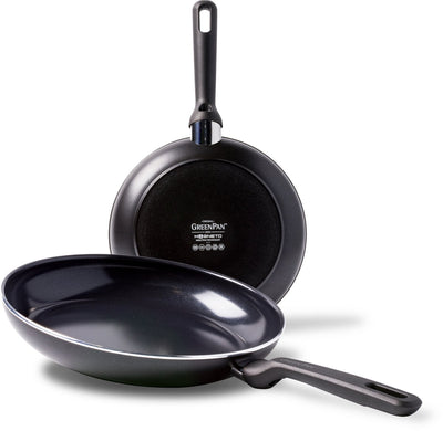 Greenpan Memphis frying pan set 2-piece - 24 28cm - pfas-free non-stick coating - induction pan set - ceramic pan - oven safe up to 160°c - cold handles - black