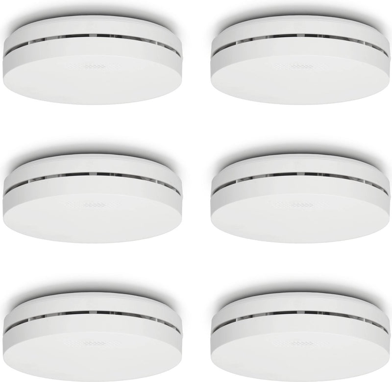 Rilevatore di fumo Alecto sa300 confezione da 6 - batteria 10 anni - conforme allo standard europeo EN14604 - 6 pezzi