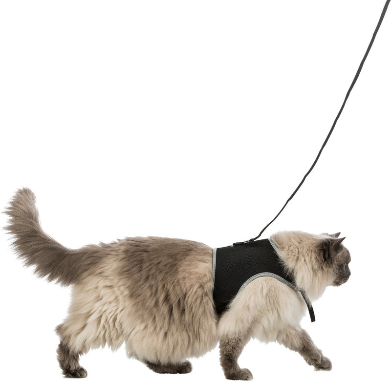 Pettorina morbida per gatti Trixie - nera - 1,2 m