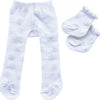 Heless poppenmaillot met sokken - sneeuwvlokken, 35-45 cm