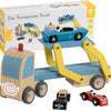 Classic World World Wooden Transporter con 3 auto