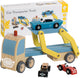 Classic World World Wooden Transporter con 3 auto