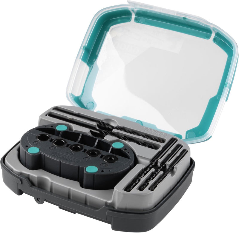 Wolfcraft - set di punte universali con ausilio per foratura - 6 pezzi - 4 5 6 8 10 mm - 1000000