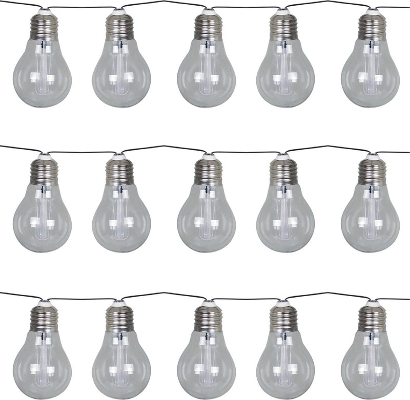 Luxform - solar lichtsnoer met 15 led lampjes - corfu- feestverlichting - werkend op zonne-energie