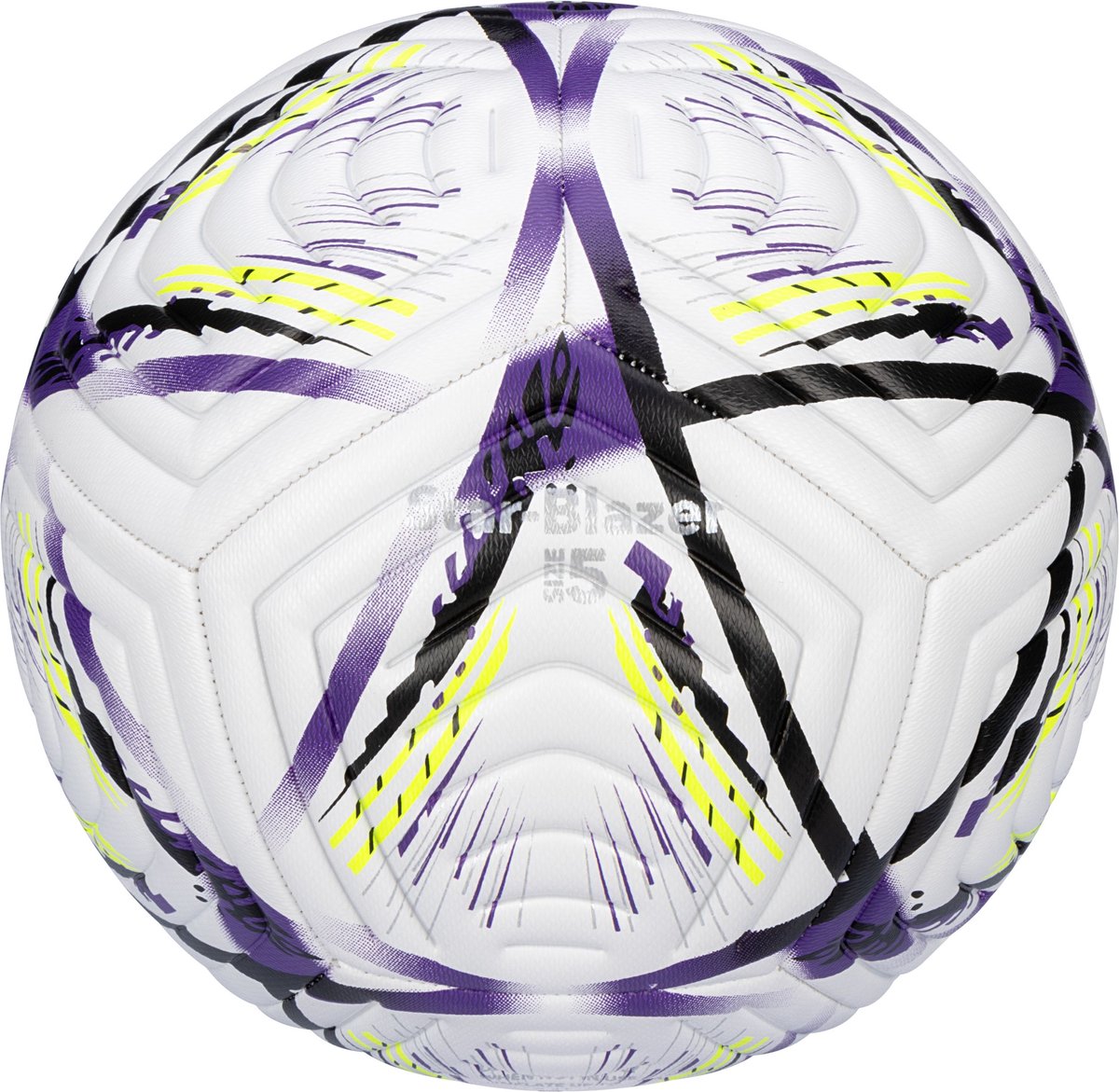Avento voetbal - star-blazer - paars geel - maat 5 - ⌀ ca. 22 cm