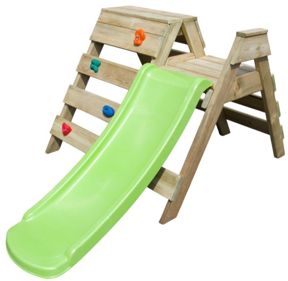 Paradiso Toys Paradiso Parco giochi in legno con parete da arrampicata