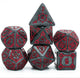 Set di dadi per giochi caldi, gioco di ruolo rosso Jumbo Castle, 7 pezzi.