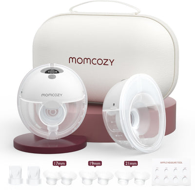 Momcozy m5 – hands-free breast pump – 2 pieces – electric – silent compact – with breast shield inserts