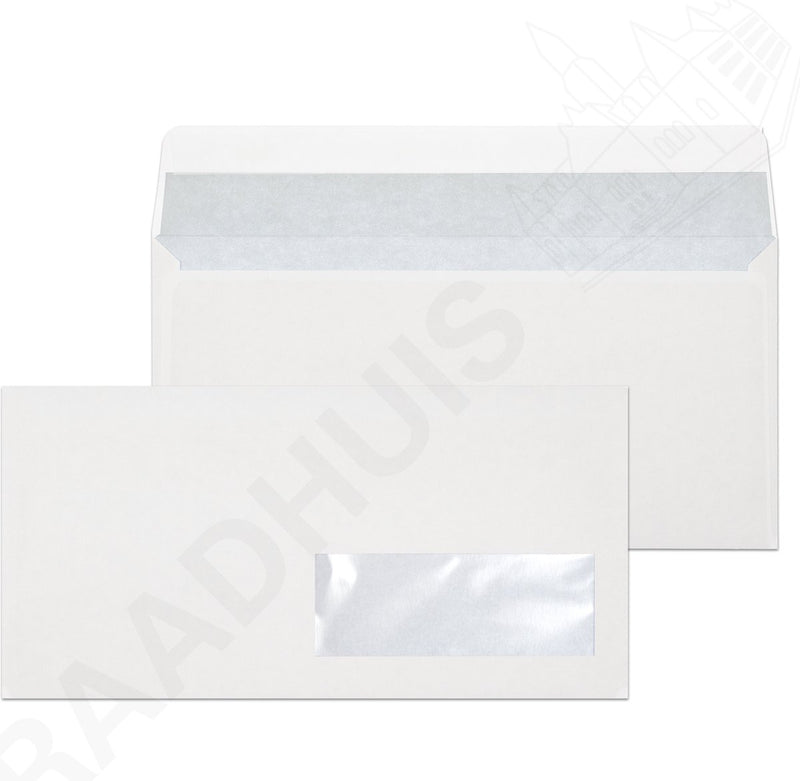 Raadhuis dienstenvelop dl (ea5 6) - 110x220mm - venster rechts - met plakstrip - wit - 500 stuks - envelop - rd-202530