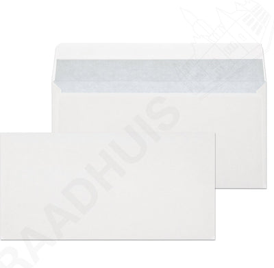 Raadhuis dienstenvelop dl (ea5 6) - 110x220mm - venster links - met plakstrip - wit - 500 stuks - envelop - rd-202520