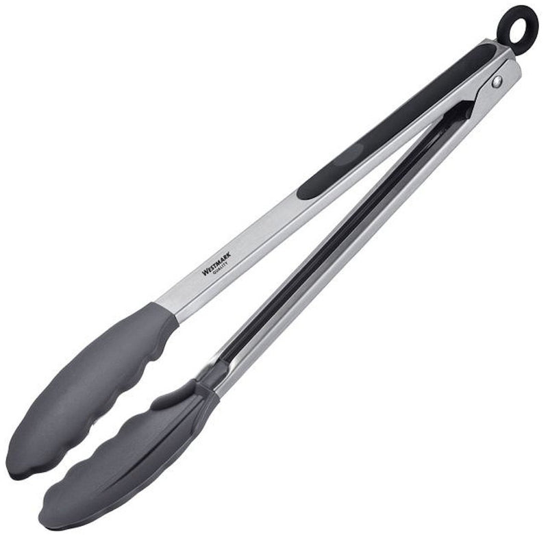 Pinza da servizio Westmark, con lame in silicone e manici in gomma, lunghezza: 34 cm, silicone plastico in acciaio inossidabile, silicone classico maxi, nero argento, 16182270