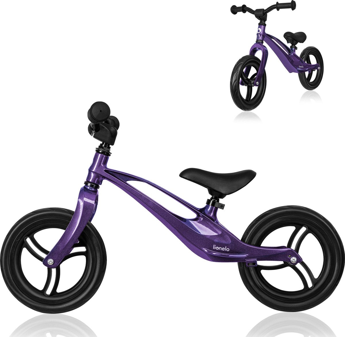 Lionelo bart - loopfiets - unike magnesium frame– licht en duurzaam - antislip hoes voor het stuur - zeer licht van gewicht – 2,8 kg