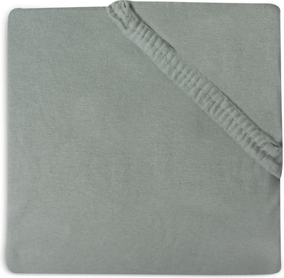 Jollein - lenzuolo con angoli per bebè jersey (verde cenere) - cotone - scatola lenzuolo con angoli - 70x140 cm 75x150 cm